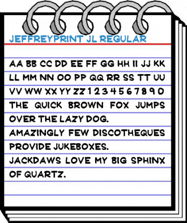 JeffreyPrint JL Regular Font