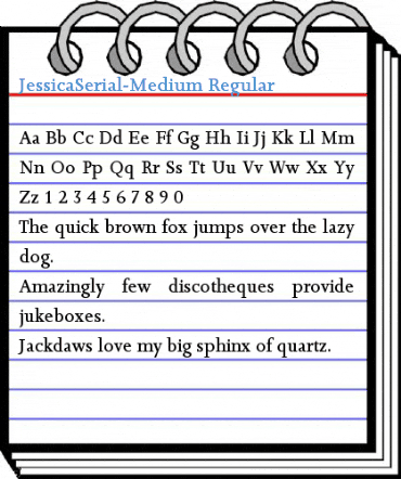 JessicaSerial-Medium Regular Font
