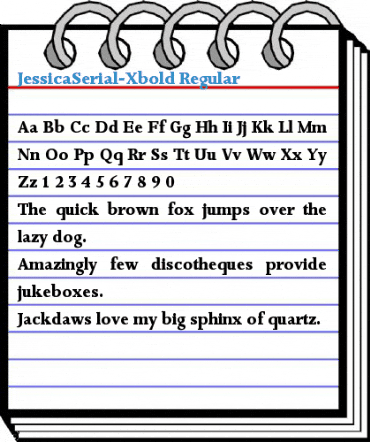 JessicaSerial-Xbold Regular Font