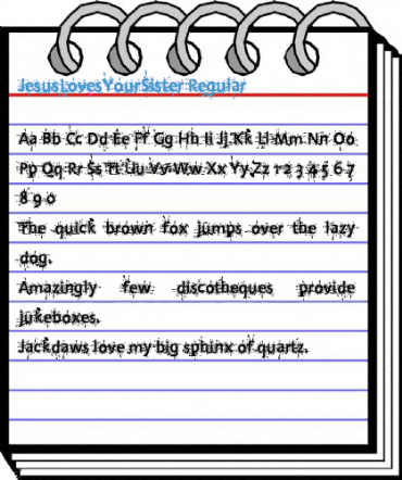 JesusLovesYourSister Regular Font