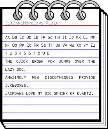 JetJaneMonoCaps Font