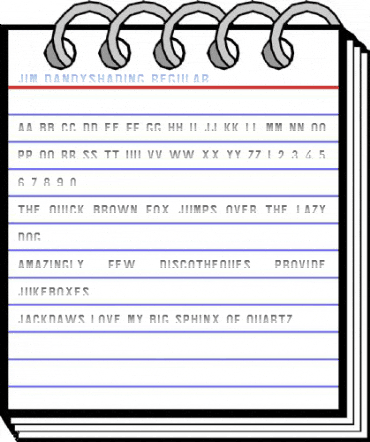 Jim DandyShading Regular Font