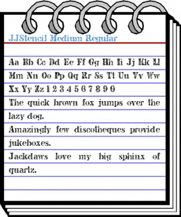 JJStencil Medium Regular Font