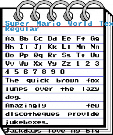 Super Mario World Text Box Font