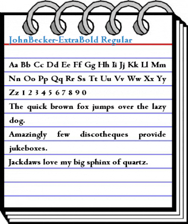 JohnBecker-ExtraBold Regular Font