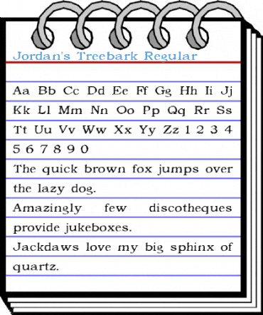 Jordan's Treebark Font