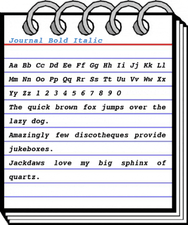 Journal Font