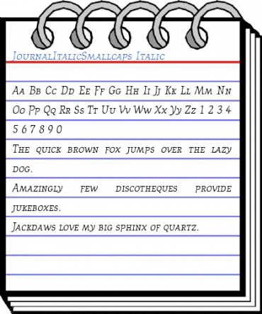 JournalItalicSmallcaps Font