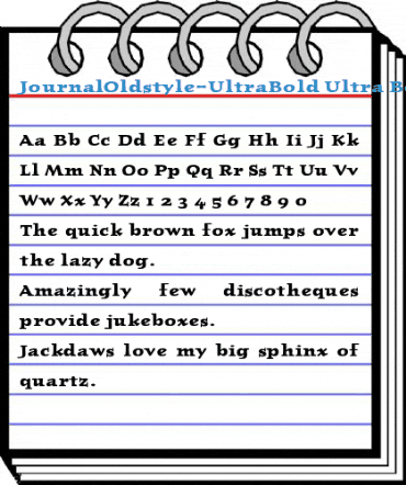 JournalOldstyle-UltraBold Ultra Bold Font