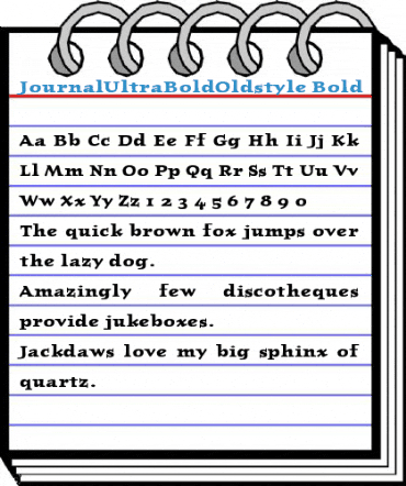 JournalUltraBoldOldstyle Font