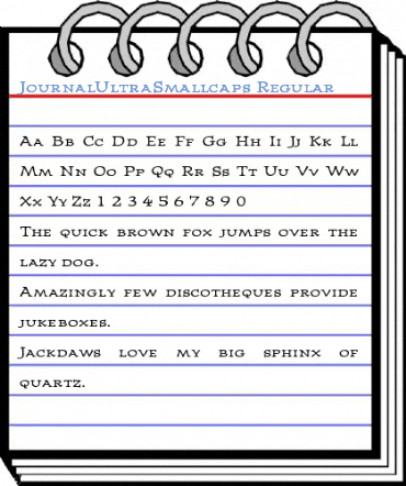 JournalUltraSmallcaps Font