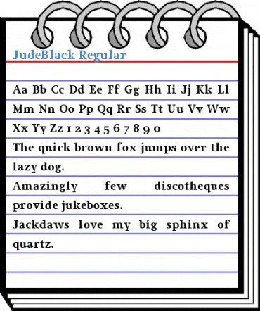 JudeBlack Regular Font