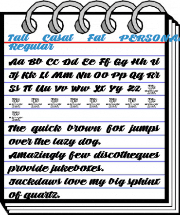 Tall Casat Fat PERSONAL USE Font