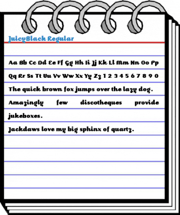 JuicyBlack Regular Font