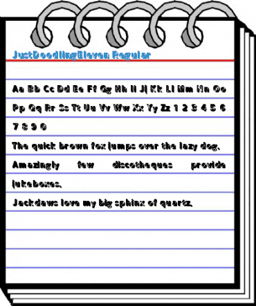 JustDoodlingEleven Regular Font