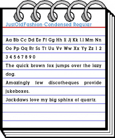 JustOldFashion-Condensed Font