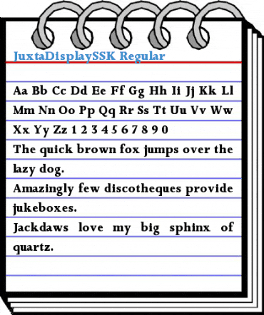 JuxtaDisplaySSK Regular Font