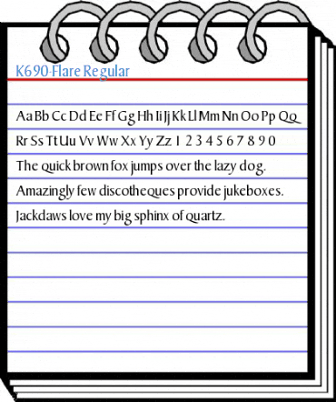 K690-Flare Regular Font