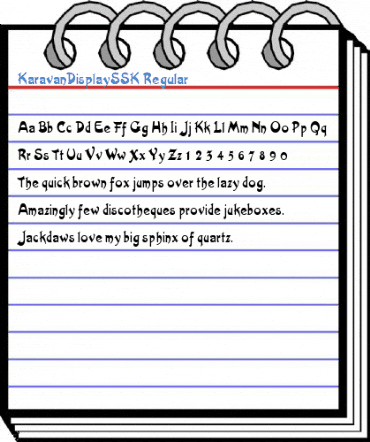 KaravanDisplaySSK Font