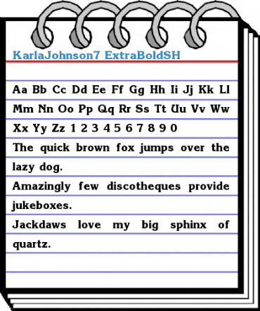 KarlaJohnson7 ExtraBoldSH Font