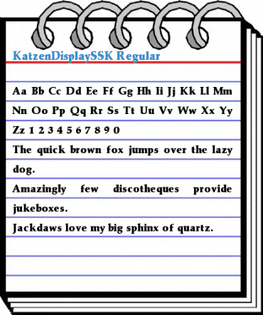 KatzenDisplaySSK Font