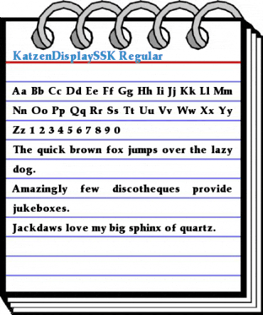 KatzenDisplaySSK Font