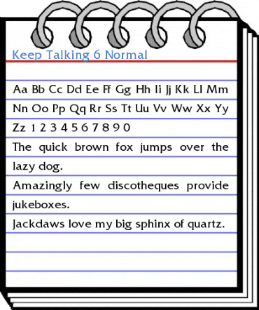 Keep Talking 6 Normal Font