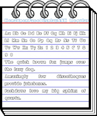 KenaOpenFaceDisplaySSK Font