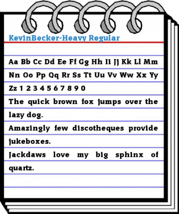 KevinBecker-Heavy Regular Font