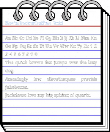 KevinBeckerOutline Bold Font