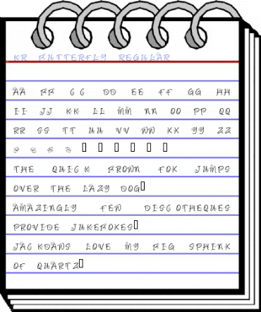 KR Butterfly Font