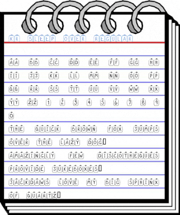 KR Sleep Over Regular Font