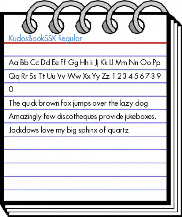 KudosBookSSK Regular Font