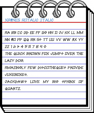 xBONES Rotalic Italic Font