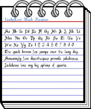 LadyText Black Font