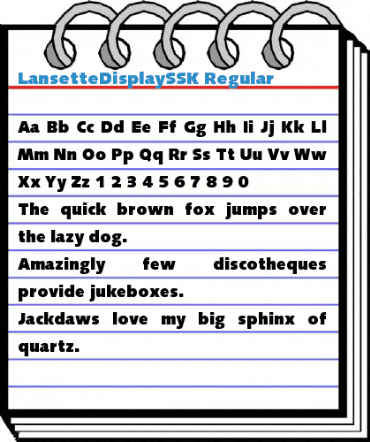 LansetteDisplaySSK Font