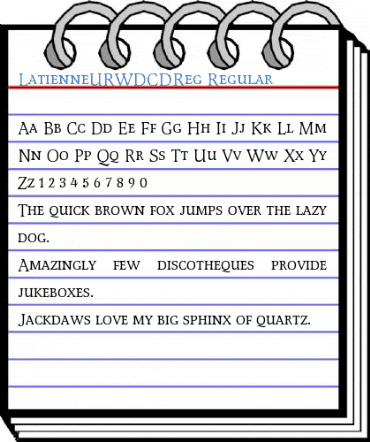 LatienneURWDCDReg Font