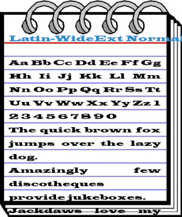 Latin-WideExt Normal Font