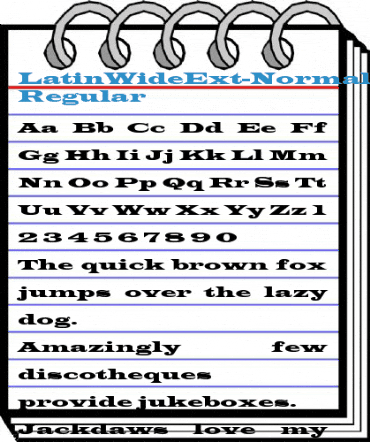 LatinWideExt-Normal Regular Font