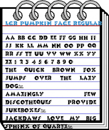 LCR Pumpkin Face Font