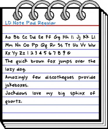 LD Note Pad Font