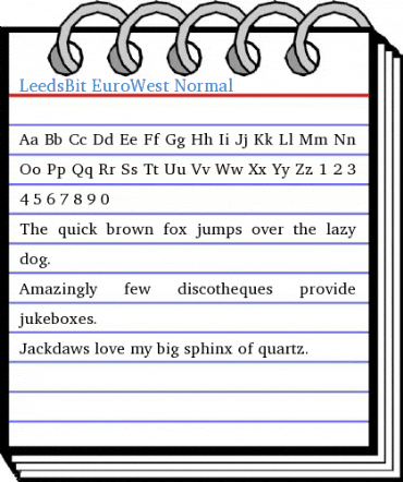 LeedsBit EuroWest Normal Font