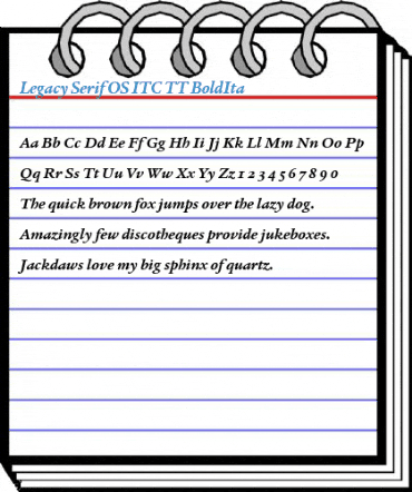Legacy Serif OS ITC TT BoldIta Font