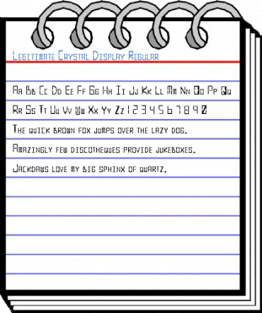 Legitimate Crystal Display Regular Font