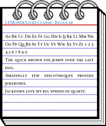 LeMondeLivreClassic Regular Font