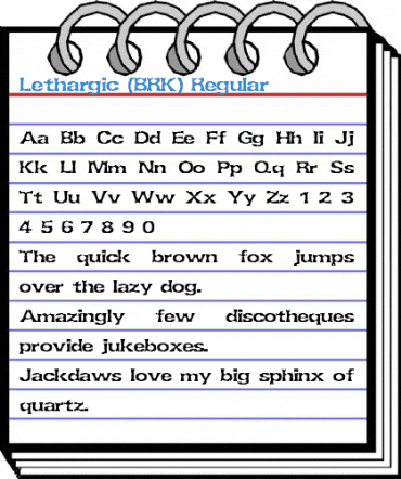 Lethargic (BRK) Regular Font