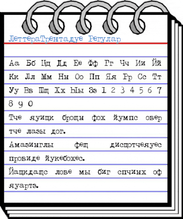 LetteraTrentadue Regular Font