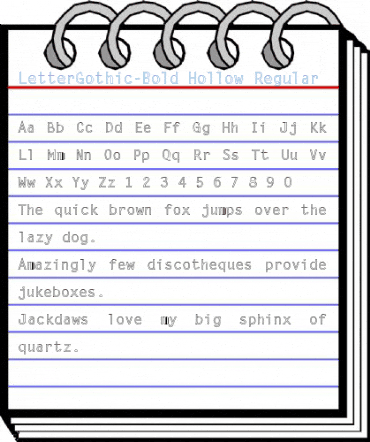 LetterGothic-Bold Hollow Regular Font