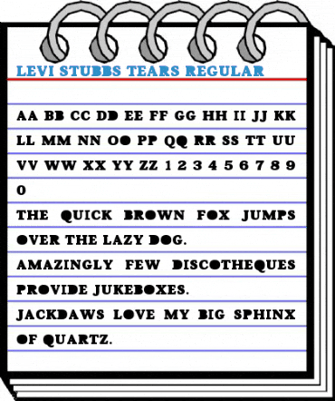 Levi Stubbs Tears Font