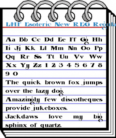 LHF Esoteric New REG Font